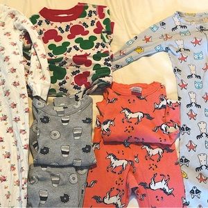 Toddler PJs 4-5 yrs old in good condition. From boden, Hanna Anderson, and gap